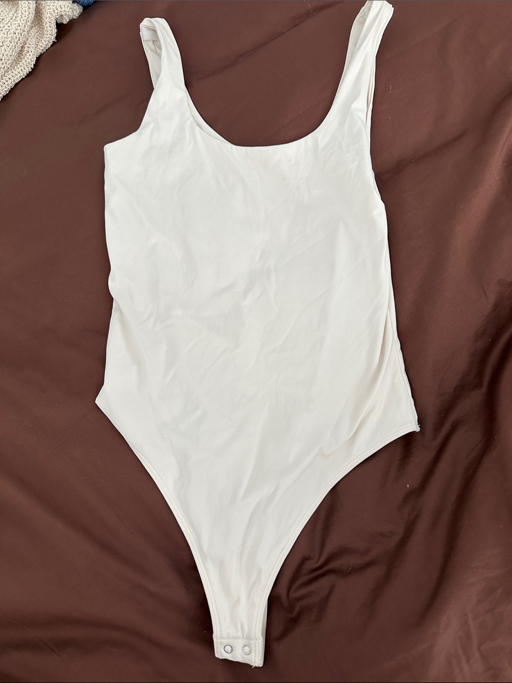 Z Supply White Women's Scoop Neck Bodysuit